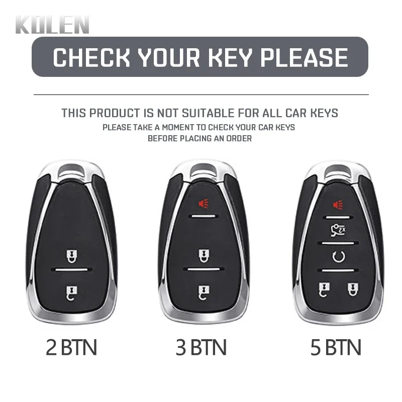 ABS Carbon Fiber Car Key Case Cover For Chevrolet Malibu Blazer Traverse Onix Equino Volt Bolt Trax Orlando Cruze Spark Camaro view 2