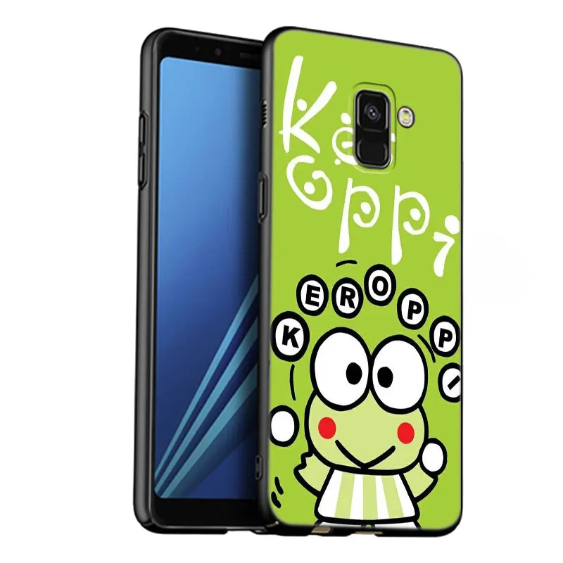 Sanrio Keroppi Phone Case For Samsung Galaxy A01 A03 Core A04 E A02 A05 A10 A20 A21 A30 A50 S A6 A8 Plus A7 2018 Black Cover