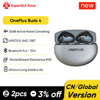 2025 New OnePlus Buds 4 True Wireless AI Call Noise cancelling Earphones 55dB Long Range IP55 Waterproof Portable Earbuds 5.4