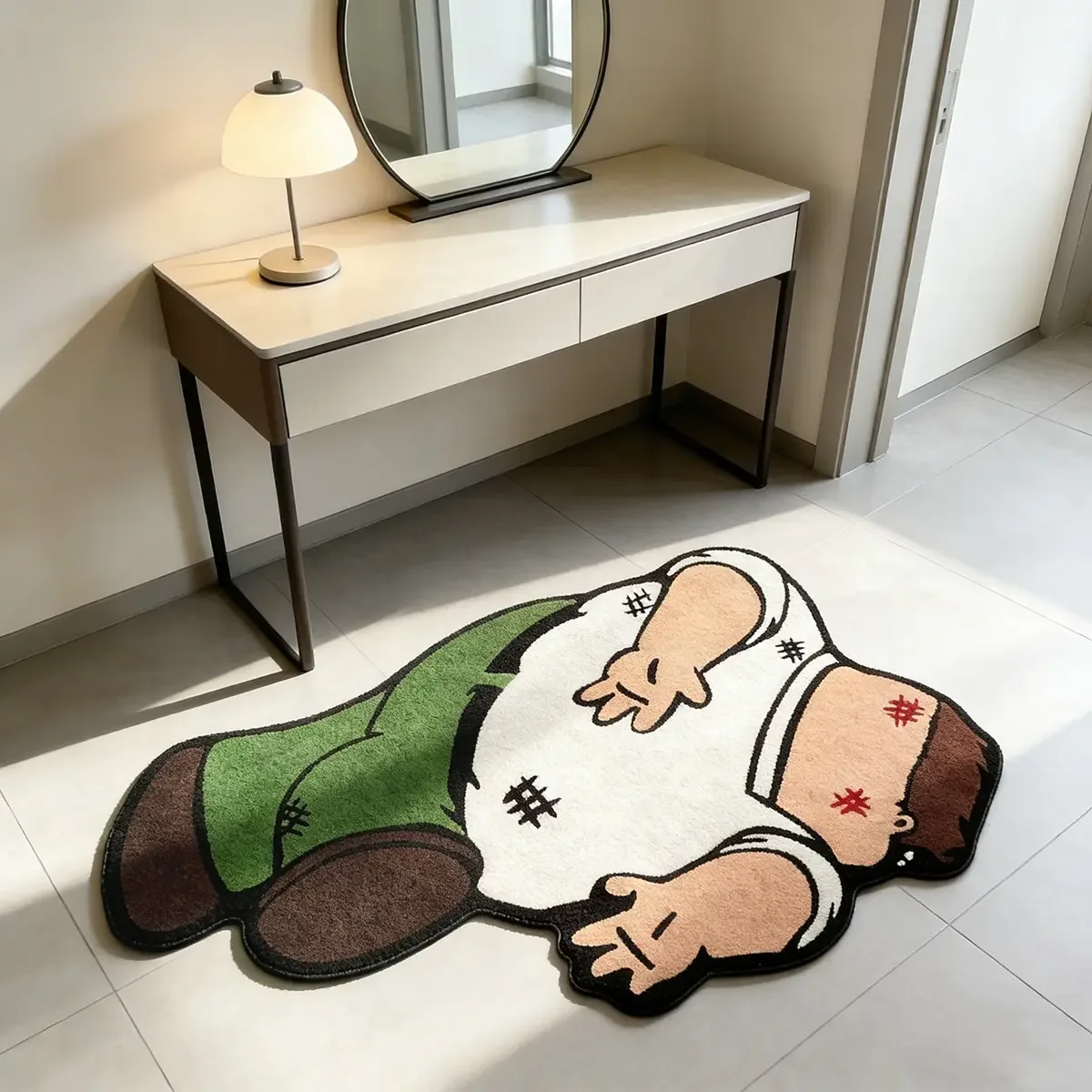 VIKAMA Cartoon Character Designed Floor Mat, Cute, Soft, Non Slip, Washable Carpet, Living Room, Bedroom, Home Decor