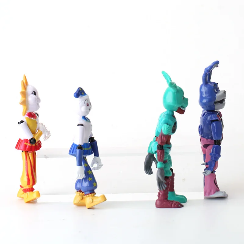 4 ピース/セット FNAF ファイブナイツアットフレディーズアクションフィギュアジョイント可動フィギュアおもちゃ PVC コレクション人形おもちゃ子供の装飾