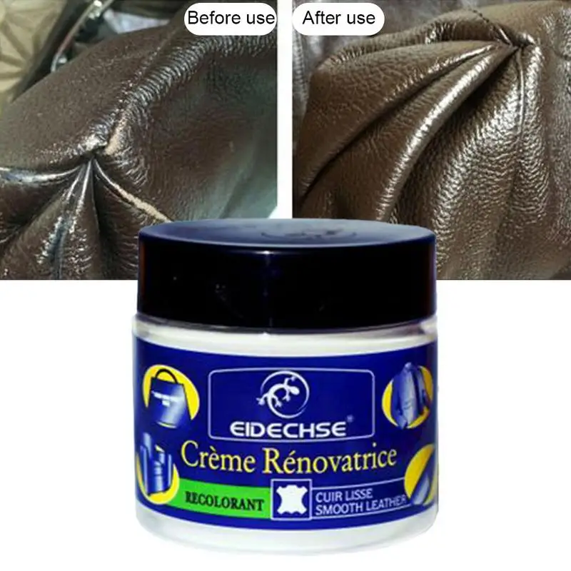 Leather Recoloring Cream Vinyl Leather Repair Kits Restore Agent Repairing Cream For Furniture Jacket Sofa Boat Car Bicycle Seat