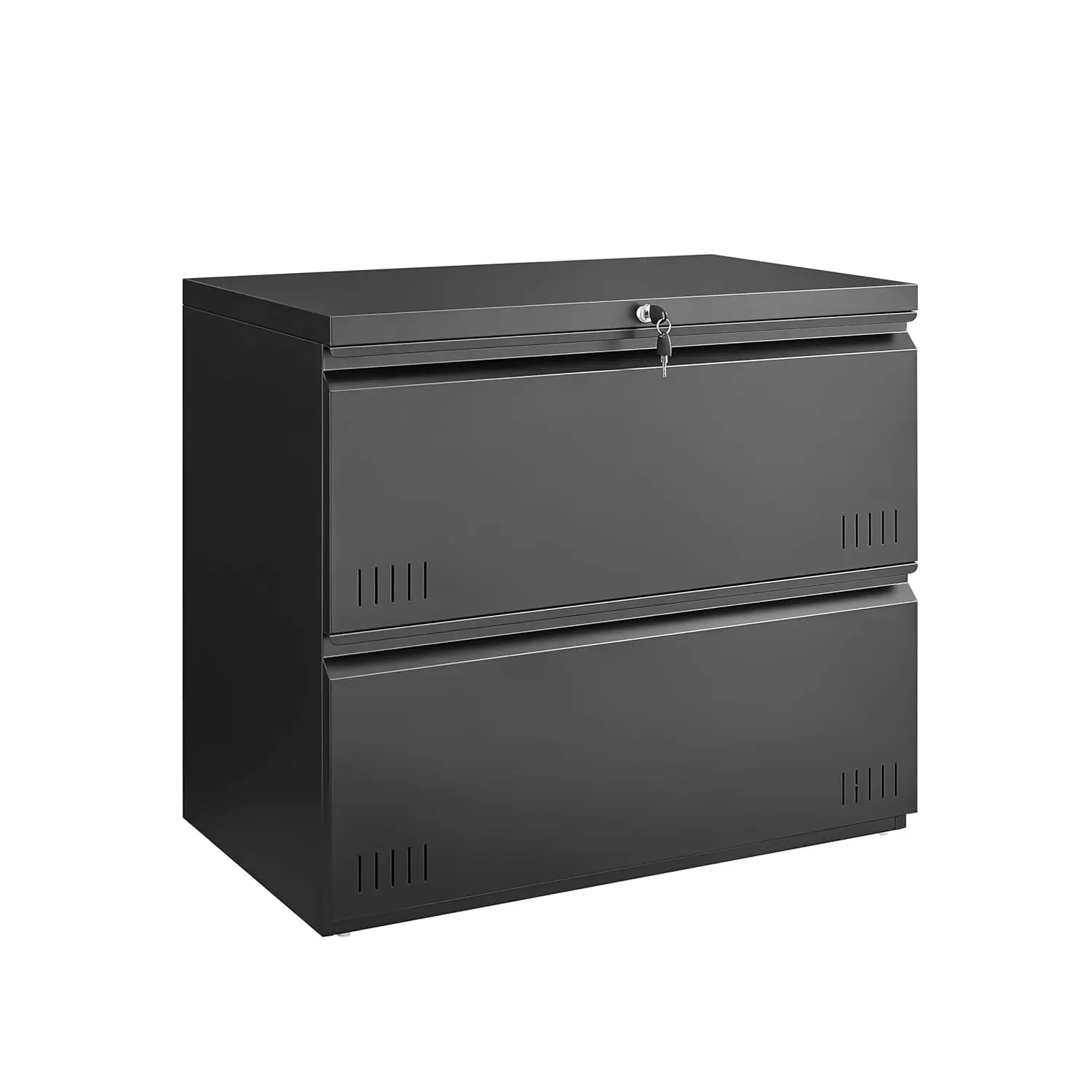 Aktenschrank mit 2 Schubladen, Aktenschränke für das Home Office, Druckerständer, Aktenschrank mit Schloss, seitlicher Aktenschrank, individuell anpassbar