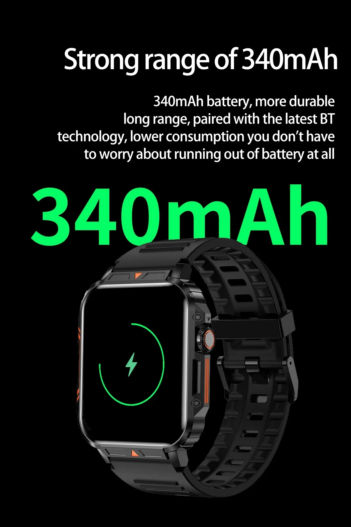 1.91 Outdoor Military Smart Watch Men Bluetooth Call Amoled Smartwatch For Android IOS IP68 Waterproof Sports Fitness Watches