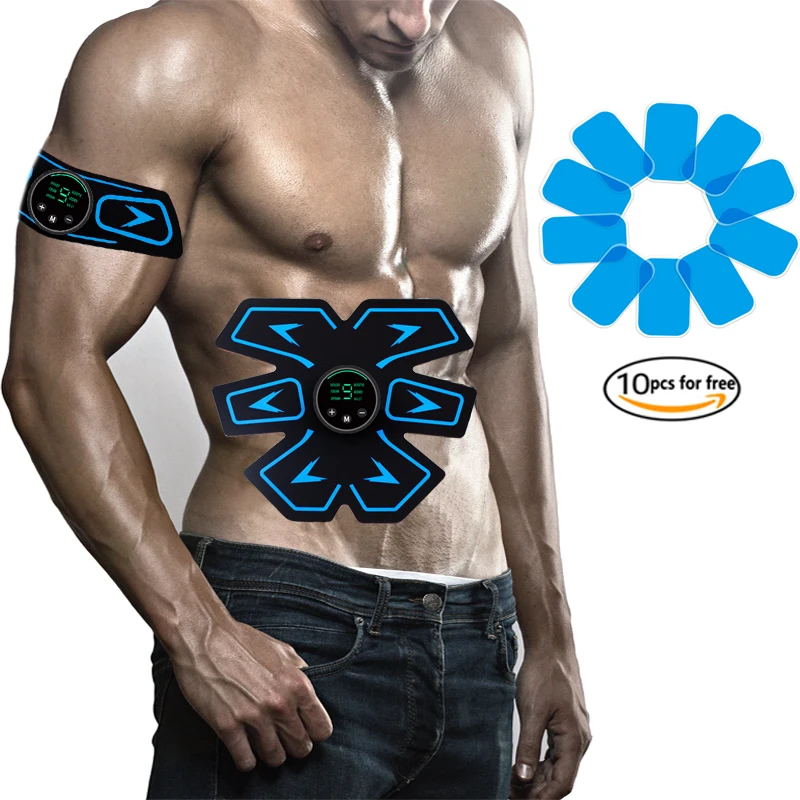 Ems Muscle Stimulator Electronic Compex Wireless Electric Stimulant Abdominal Ab Abs Rechargeable Body Slimming Massager