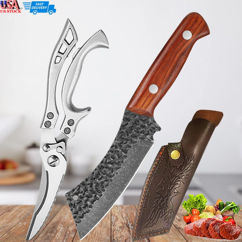 

Kitchen Knife Set Stainless Steel Chicken Bone and Fish Bone Scissors Fish Fruit and Vegetable Knife