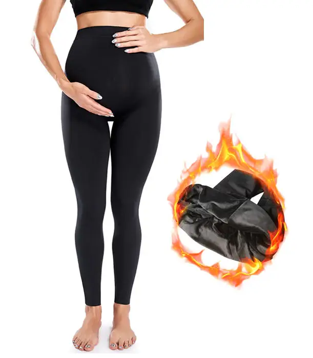 High Waist Pregnancy Leggings Skinny Maternity Clothes for Pregnant Women Belly Support Knitted Leggins Body Shaper Trousers