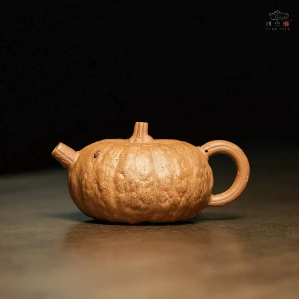 Yihu Chun High-End Yixing Purple Clay Handmade By Famous Craftsman Chen Zhen, Duan Ni Pumpkin Teapot, Enjoy The Process Of