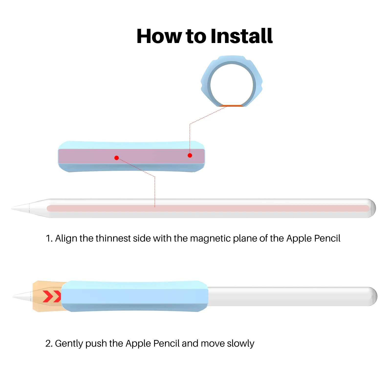 Pen Grip Non-Slip Protective Cover Suitable For Huawei M-Pencil Apple Pencil 1/2 Generation Case Silicone Grip Protective Cover