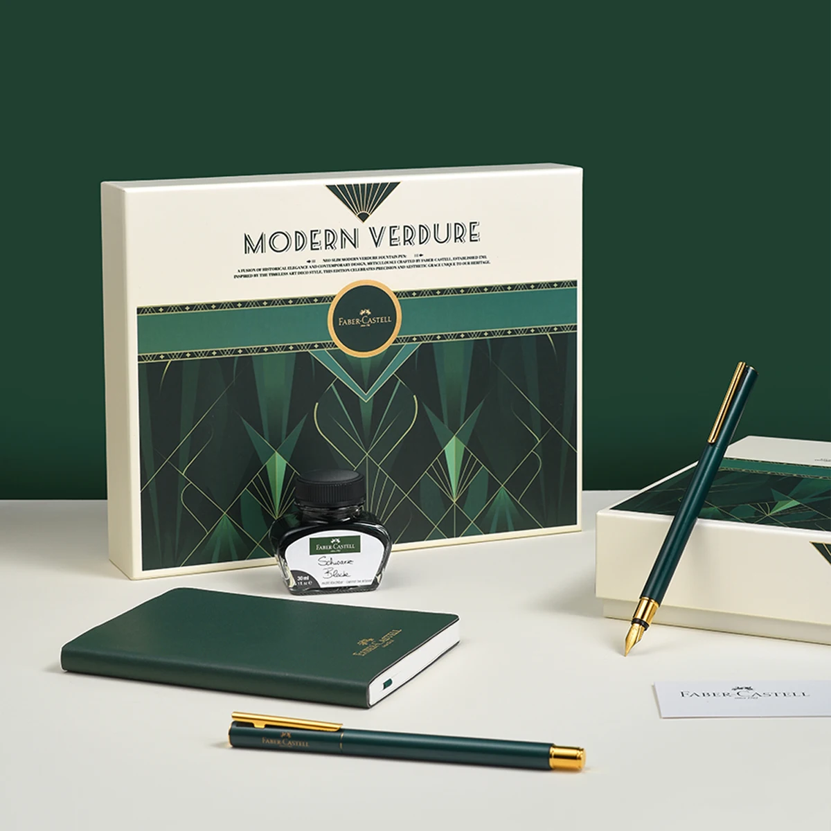 

Faber-Castell Neo Slim 'Modern Verdure' Fountain Pen Gift Set – Elegant Green Ink Pen for Stylish Writing Gift