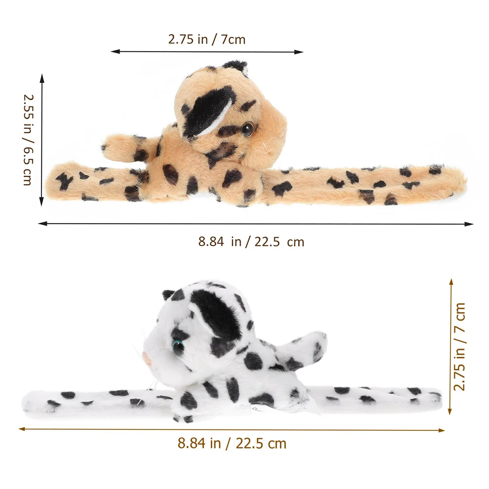 2개입 슬랩 팔찌 동물 무늬 밴드 어린이 파티 선물 생일 정글 테마 파티 용품 손목밴드 가벼운 놀이용