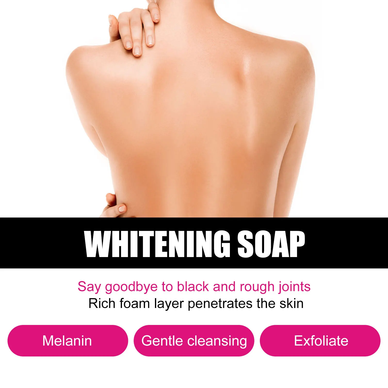 EELHOE Whitening Soap for Dark Skin Bleaching Joint Elbow Intimate Deep Cleansing Remove Dullness Melanin Dark Spot Remover 100g