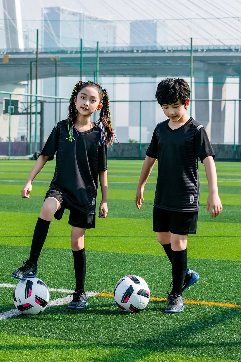 Kids football Uniforms boys girl Youth Soccer Jersey set Home Short Sleeve Kit Shorts child Soccer Jersey set Sportswear Suits