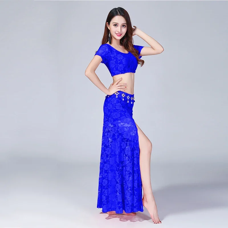 Belly Dance Training Suit  New Oriental Dance Popular Sexy Indian Dance Performance Costume Large Lace Set