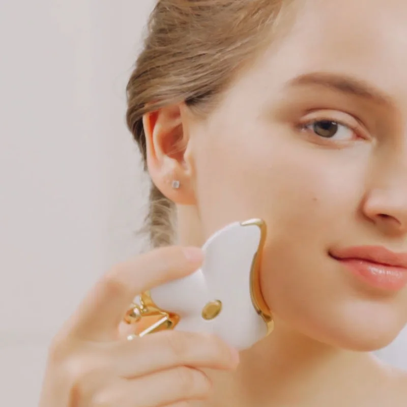 المكتبة الذكية الساخن بيع المحمولة شد الوجه USB الوجه جواشا مدلك الخامس شكل الوجه الكهربائية غوا شا أداة الوجه