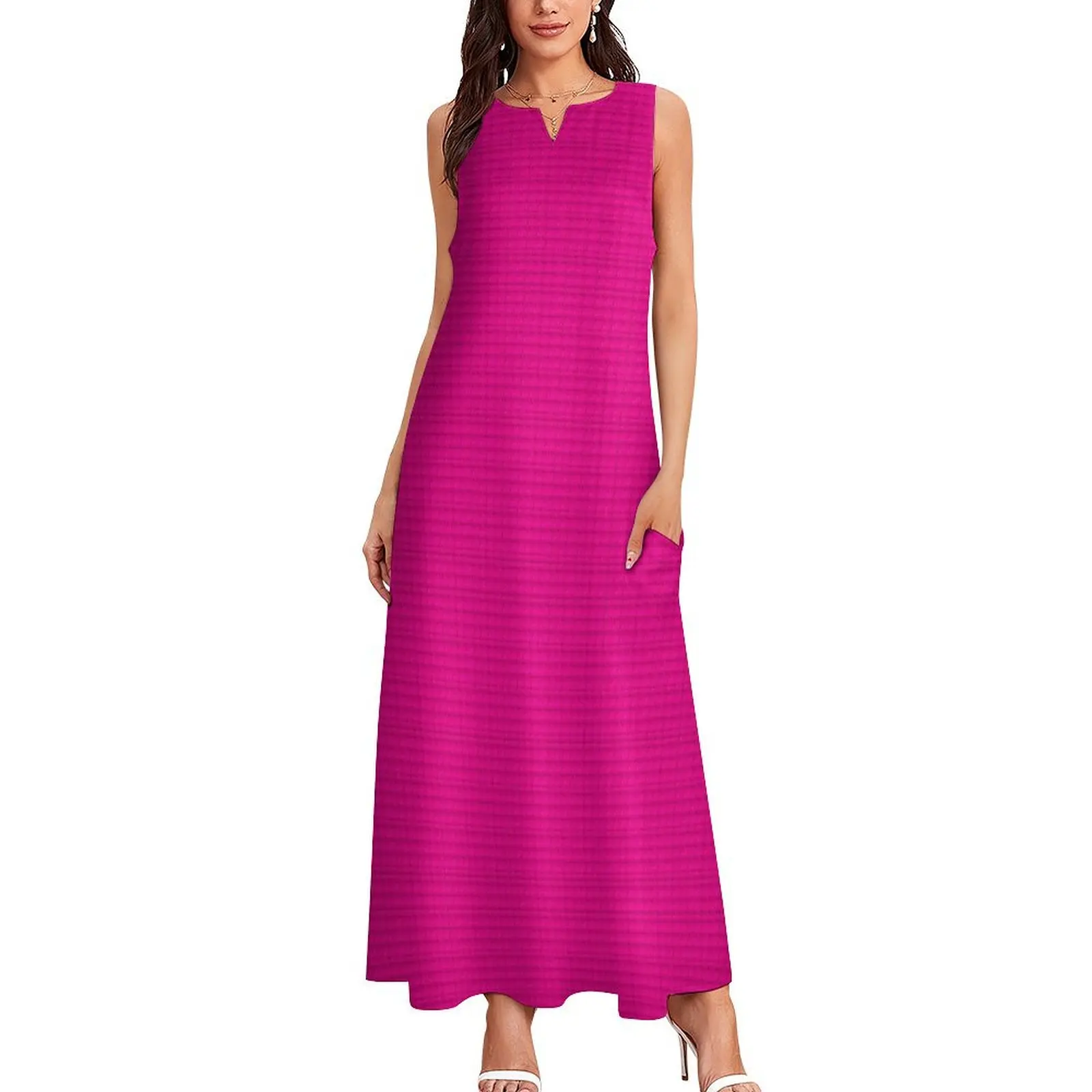 Spring Hot Pink Kiss Long Dress Dance dresses elegant women's sets long dress women