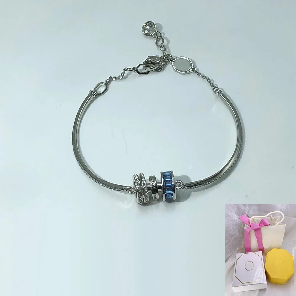 Nuova vendita calda Connexus taglio misto 'Love is around' braccialetto di cristallo blu squisiti accessori da donna regalo di gioielli