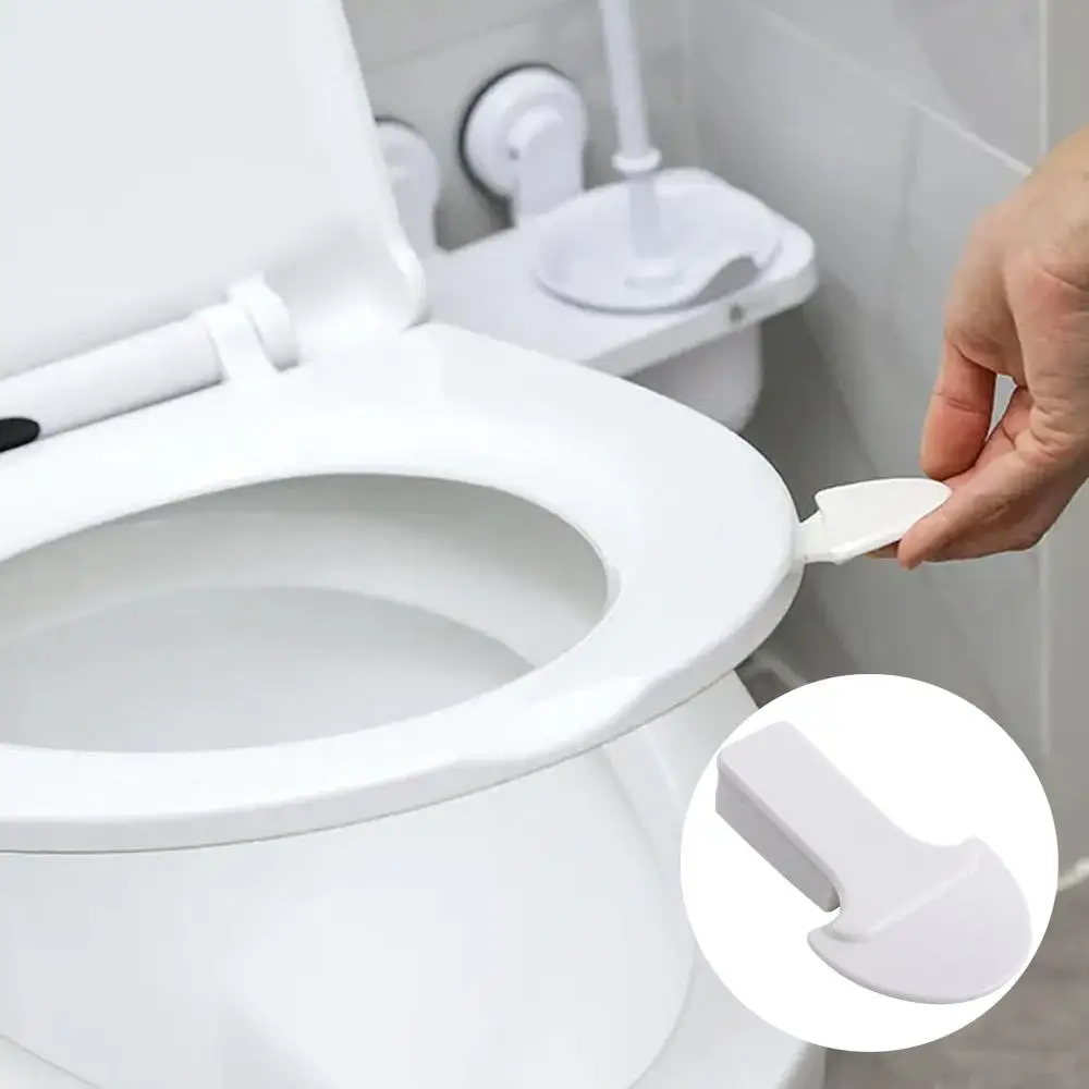 Plastic Toilet Seat Lifter Handle Portable White Seat Cover Lid Handle Anti-dirty Toilet Lifting Device Avoid Touching