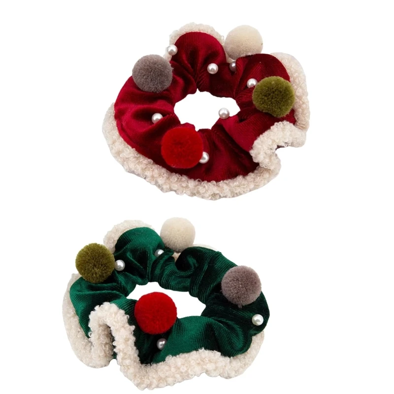 Christmas Plush Hair Accessory Comfortable and Fashion Hair Scrunchie Decoration for Daily Use and Special Drop Shipping