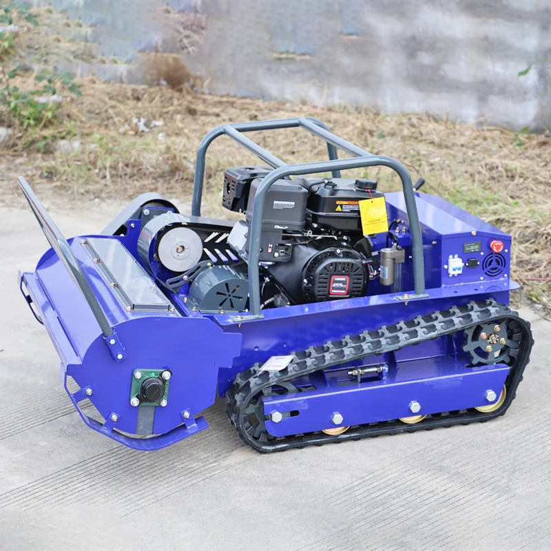 Customized Robot Crawler Remote Control Lawn Mower With CE EPA Certificate 800mm Flail Mower Factory Cheap Grass Cutter Tool