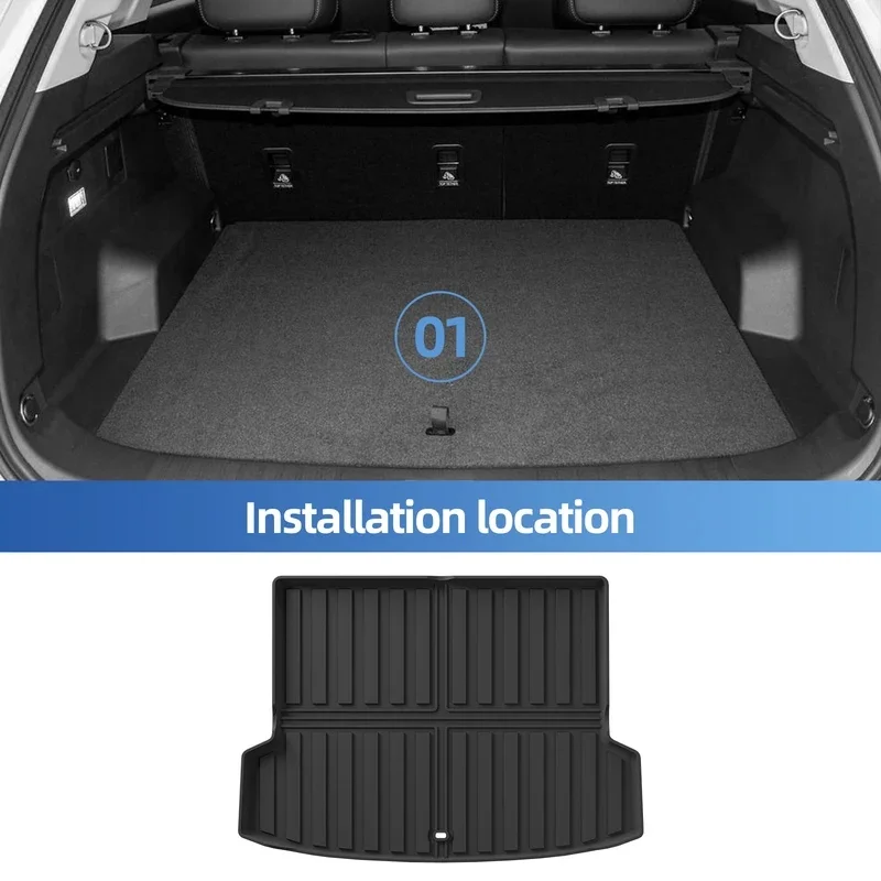 Right Drive Use for Jaecoo J7/Jetour Tansuo 06 2024-2025 (SHS Hybrid Only) Car Floor Mats Trunk Pad TPE Foot Pad All Weather