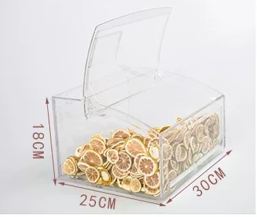 Fully Transparent Plastic Display Box for Supermarket Bulk Food - Custom Acrylic Snack Dry Shelf Container