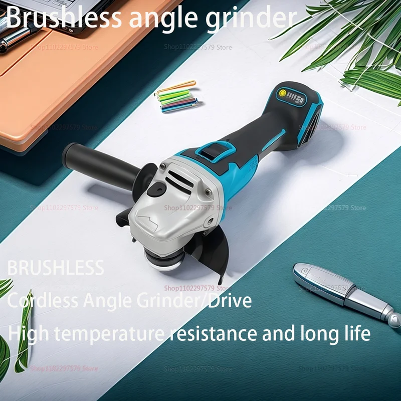 125mm Wireless Angle Grinder 18V Rechargeable Cordless Polishing Grinding Tools for Woodworking Metal Automotive DIY Projects