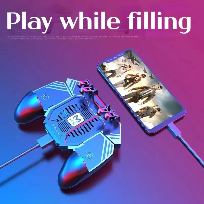 MEMO Ak77 Gamepad Controller di gioco wireless Trigger Phone Cooler Fan Controller di gioco con ventola Joystick di attivazione mobile