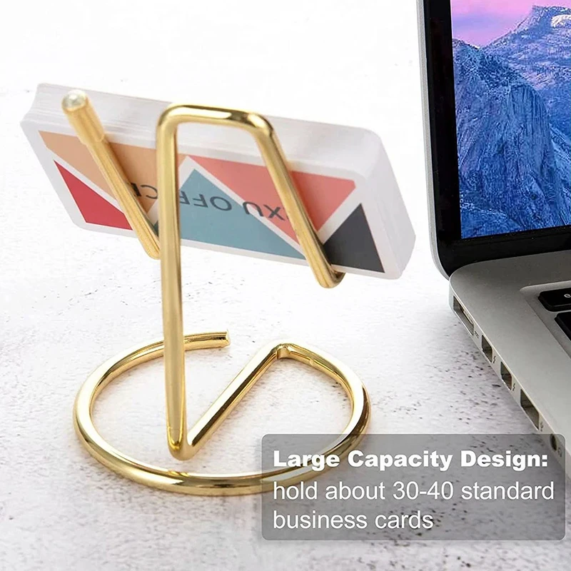 Creative Desktop Business Card Holder Iron Business Card Box Organizer Display Stand Multi-function Phone Stand