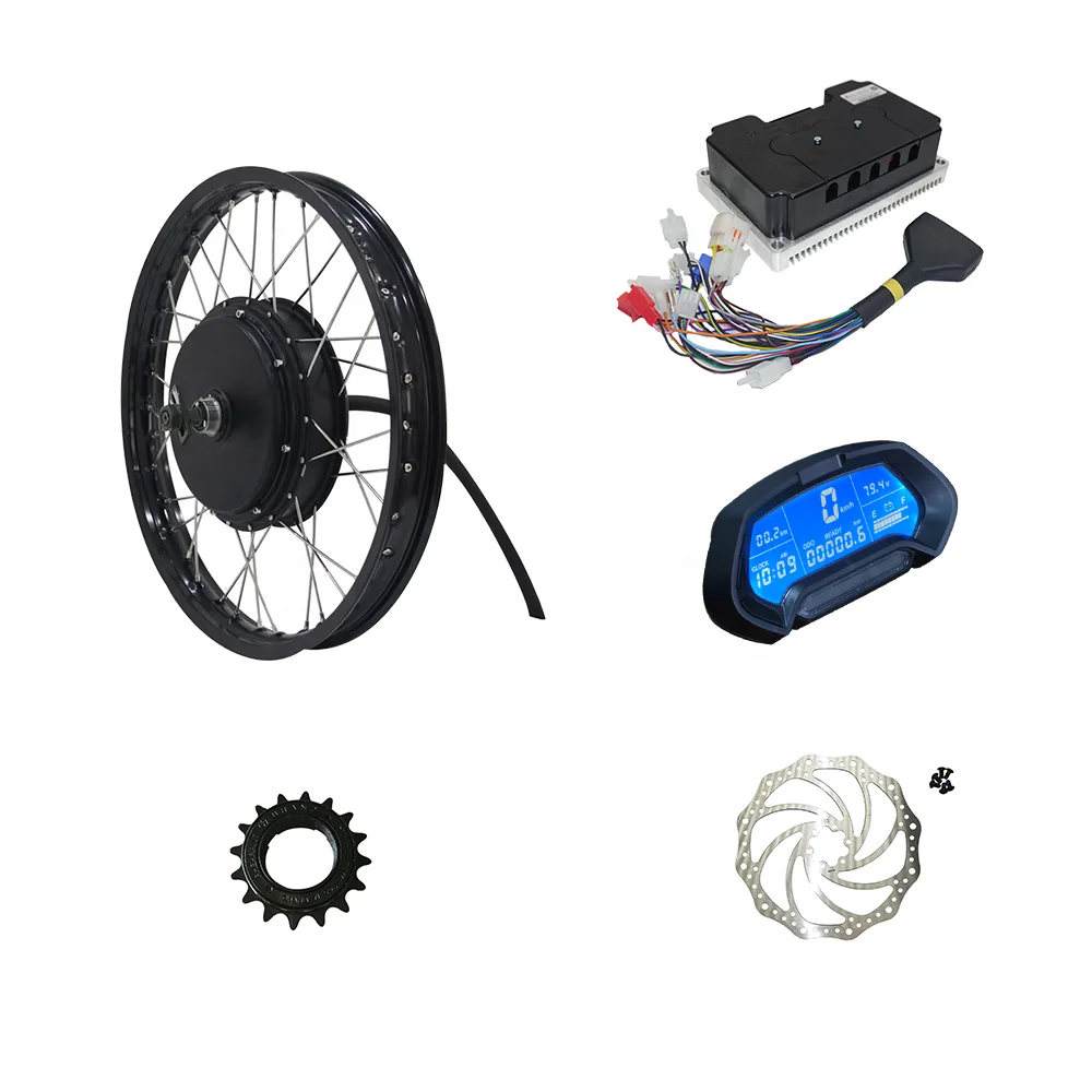 QS Motor QS205 Electric Scooter 3000W 50H V3TI 17x1.6inch Rim Fardriver ND72450 BLDC Controller CT-22 Speedometer 3000W 50H V3TI