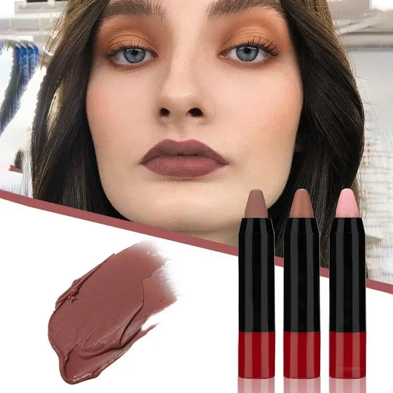 Conjunto de batons foscos de veludo, de longa duração, vermelho escuro, à prova d'água, sexy, vermelho, nude, maquiagem natural, conjuntos de cosméticos de beleza