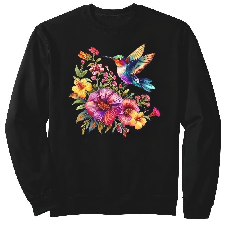 Cardinal Chickadee Birds Spring Flowers Sweatshirt Funny Bird Christmas Sweatshirt Hoodie Personality Women Clothing Promo