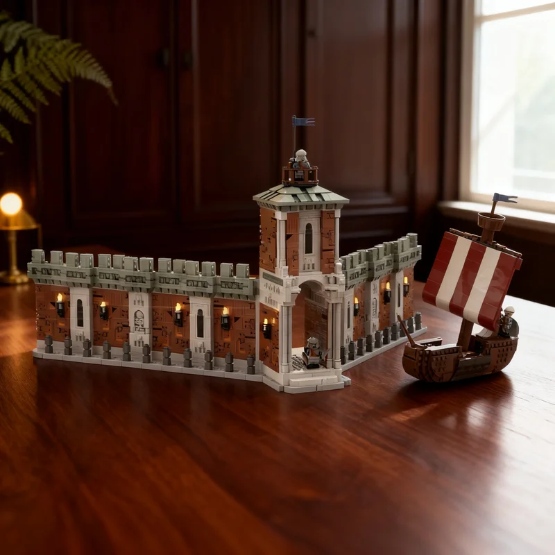 

5756 деталей MOC: Модель Замка Морских Рыцарей, Конструктор, Рождественский Подарок, Игрушка, Креативная Идея для Сборки, Развивающая Игрушка для Сборки своими руками