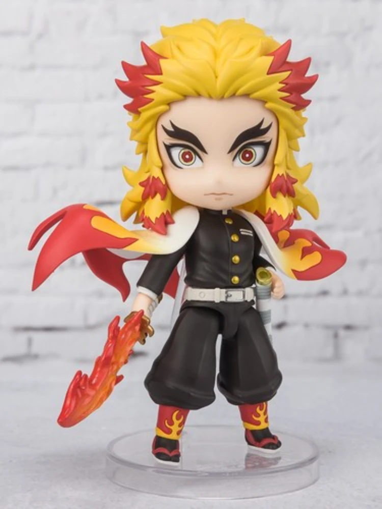 In Stock Bandai Original Figuarts Mini Demon Slayer Blade Furnace Door Q Version Anime Peripheral Toy Model CollectionHobbies