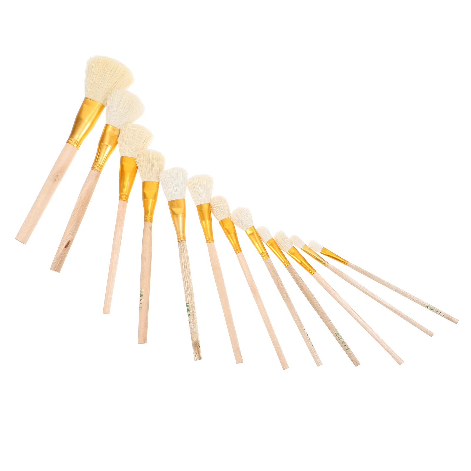 

12 Pcs Paint Brushes Pen Wool Gilding Paintbrush Sweep for Craft Painting Stencil with Wood Handle Supplies Ceramics Child