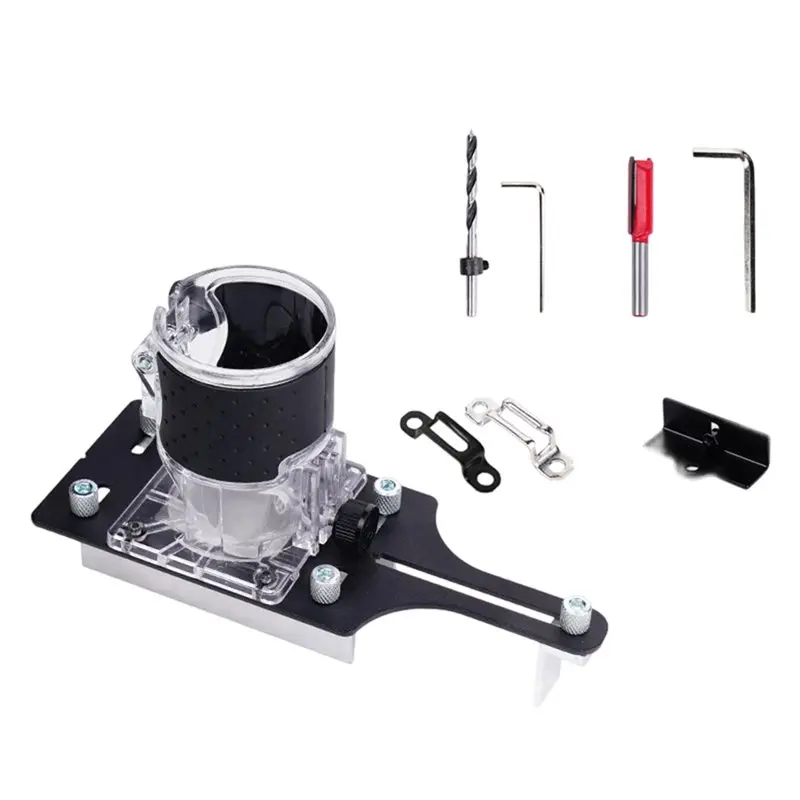 BHTS-Locator Tool Adapter 2 In 1 65Mm Trimming Machine Invisibles Fastener Slotted Bracket Kit For Woodworking Furniture DIY