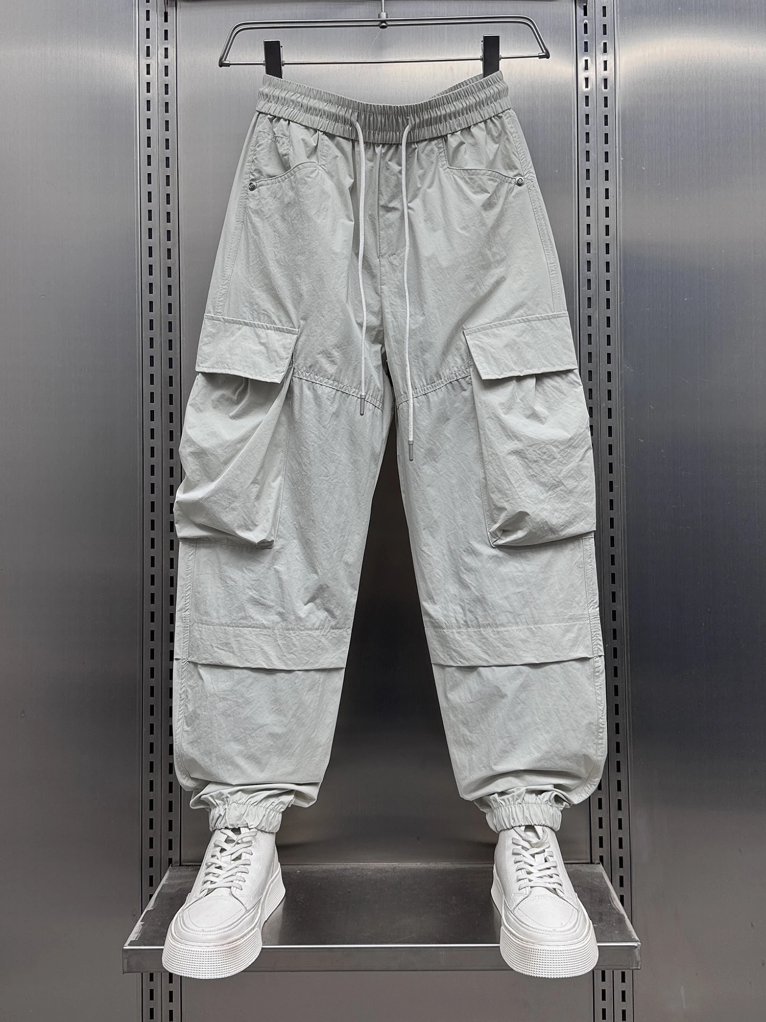 

Мужские повседневные брюки свободного кроя для работы на открытом воздухе, быстросохнущие, летние, новые, однотонные, с манжетами, в стиле Harlan