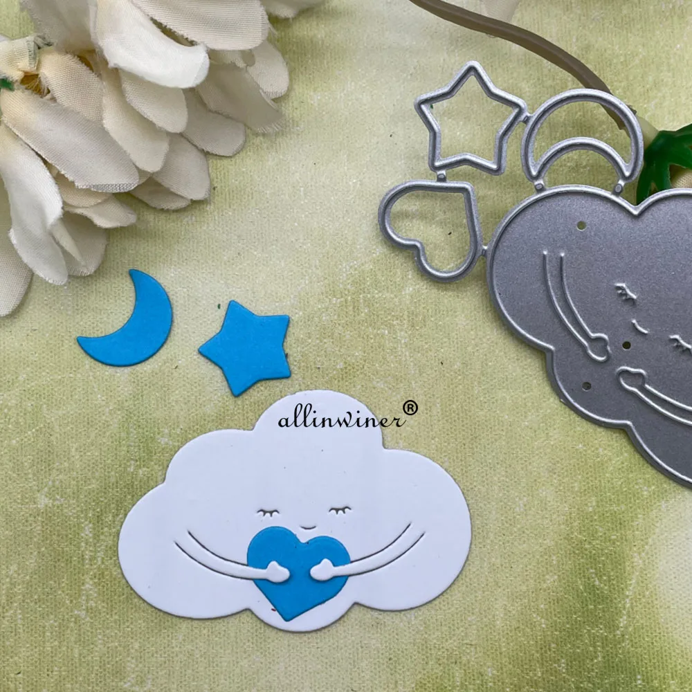 

Металлические вырубные ножи-трафареты «Облака, звезды, луна» для скрапбукинга, альбомов, открыток и тиснения