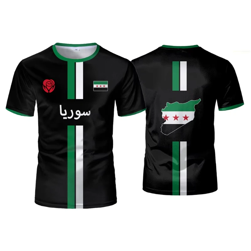 2025 Syria Football T Shirts Sports T-shirts Syrian Flag Street Oversized Tops Unisex Casual Graphic Tees Tops Y2k Mens Gifts