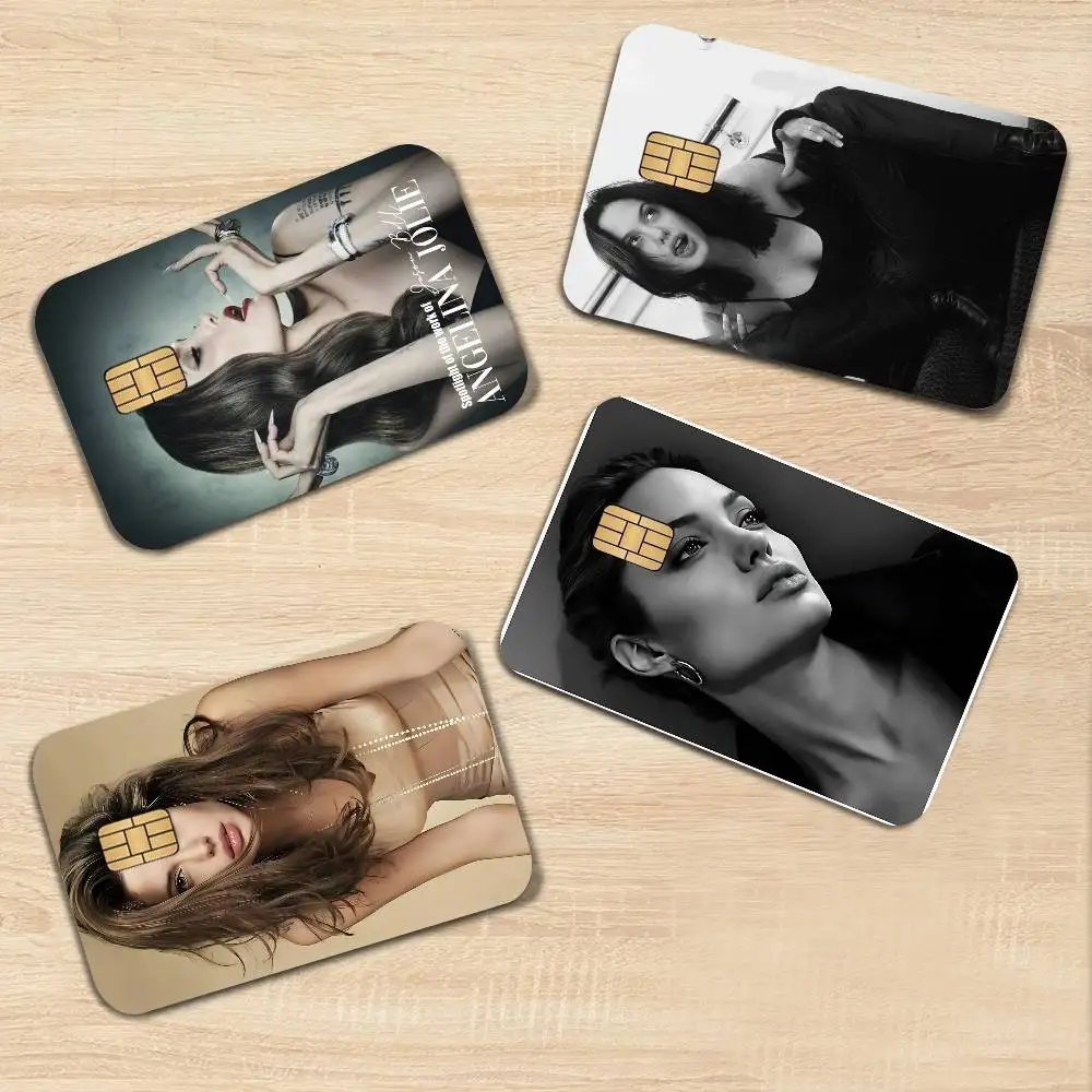Angelina Jolie Vintage Anmie Sticker Film Skin Cover for Credit Card Debit Bank Card Front