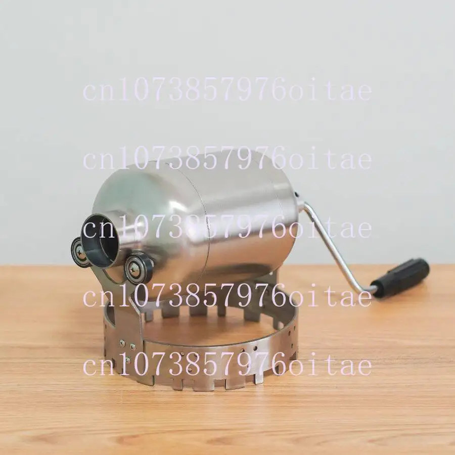 Commercial Coffee Bean Roaster Hand Crank Manual Roasting Machine with Mesh Net for Home Use