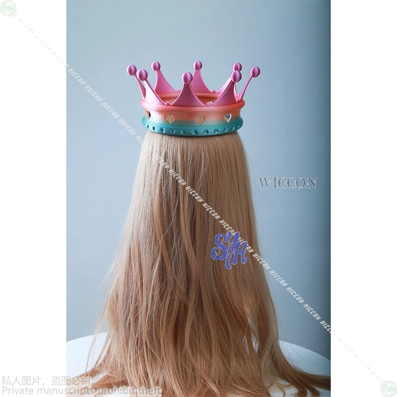 かわいい漫画コスチューム子供カラフルな王冠ハロウィンアニメ映画コスプレ 3D ポリ乳酸ジュエリープロム帽子アクセサリー