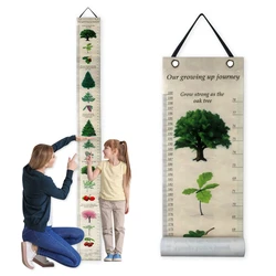 Growth Chart Wall Hanging Height Ruler Plants Designs Waterproof Measuring Growth Height Chart Ruler for Kids Room Decor