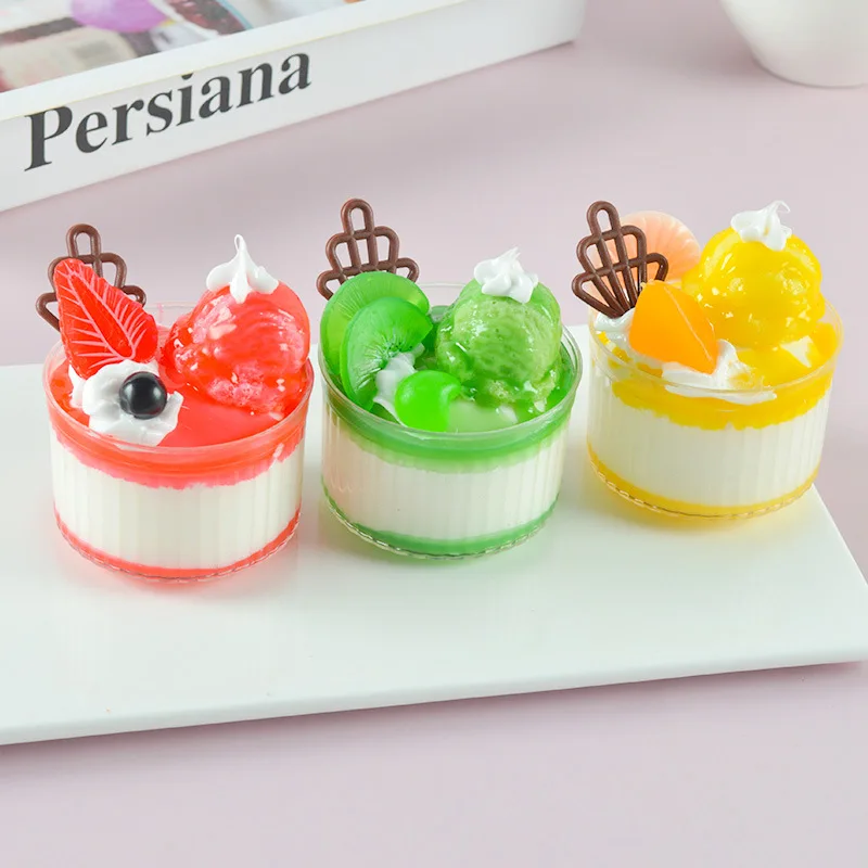 

Artificial Cupcake Mini Dessert Cup Cake Food Model Party Simulation Sweet Food Fridge Stickers Shooting Photo Props Decoration