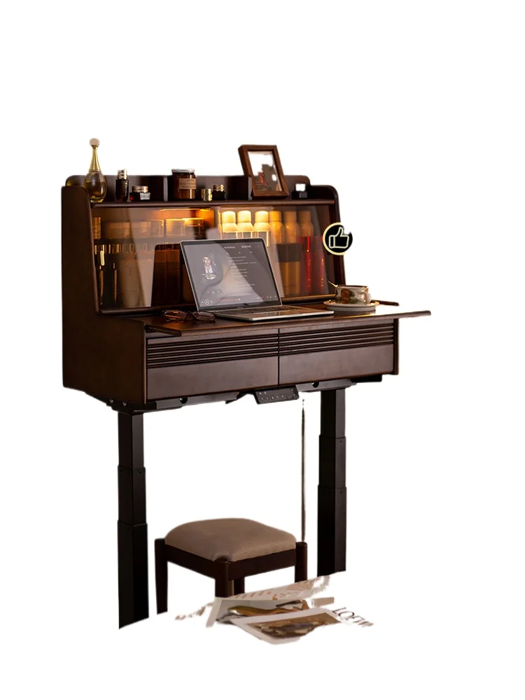 

Lifting table Dual motor intelligent learning desk Black walnut automatic adjustable home computer desk