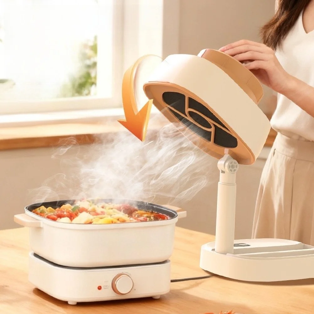 Portable Folding Range Hood for Indoor Use with USB Direct Option 5 Adjustable Fan Speeds and Grease Capture Filter
