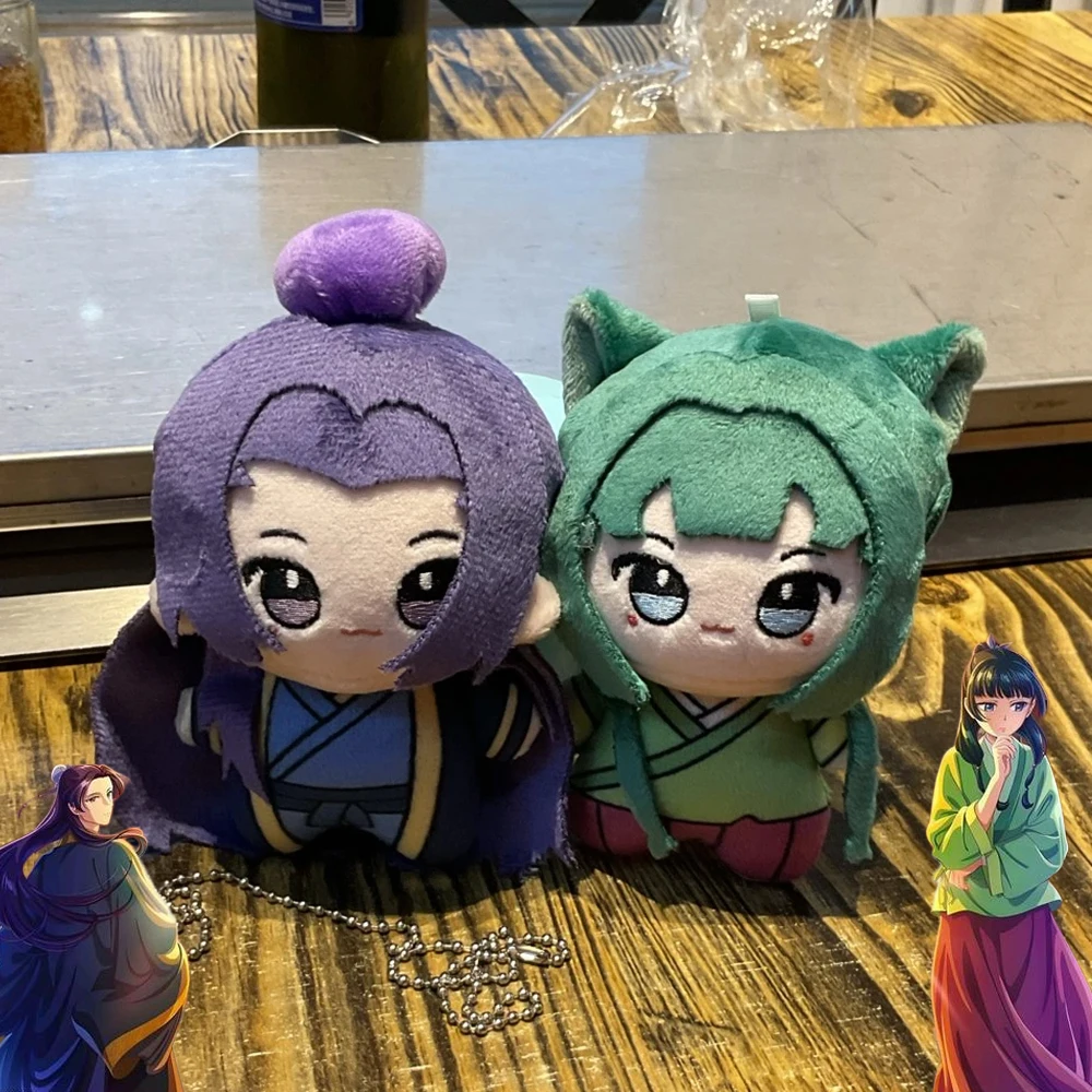 Anime The Apothecary Diaries‌ Maomao Jinshi Cosplay Keychain Q Version Plush Cotton Doll Backpack Pendant Keyring Adult Collect