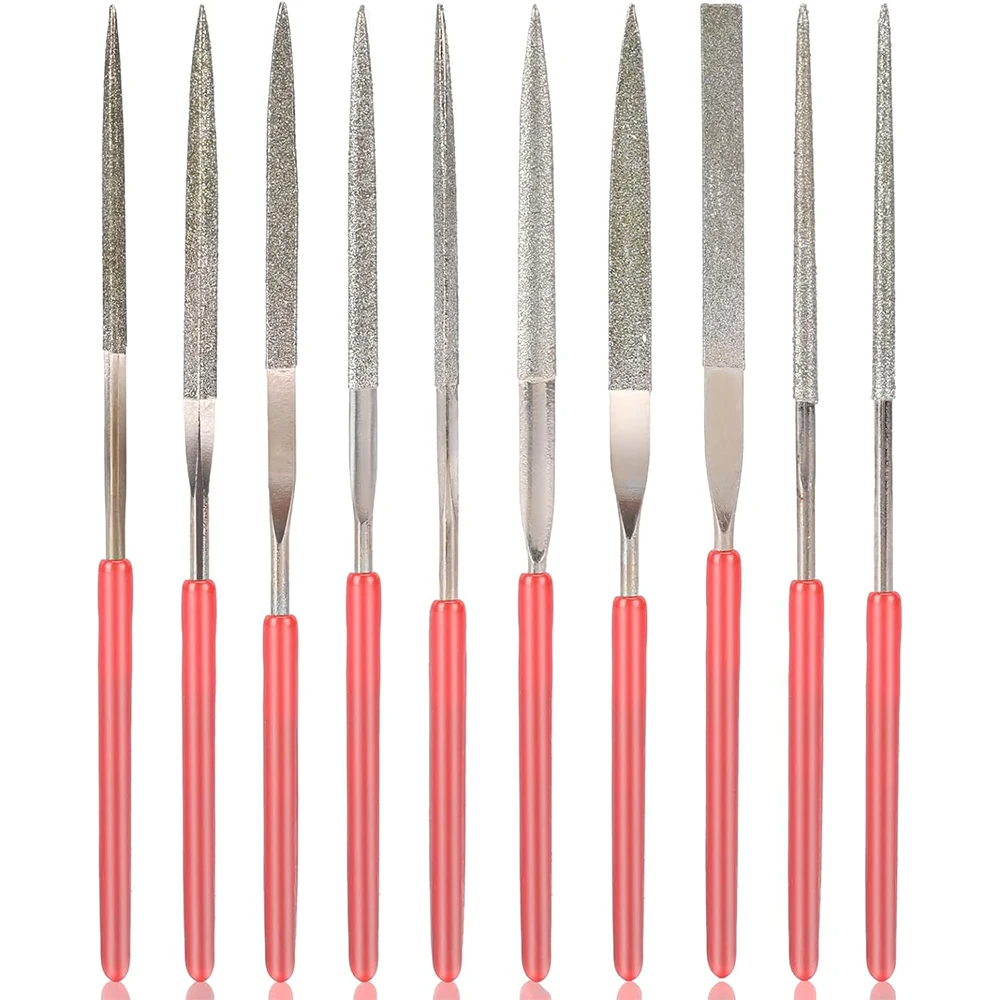 

Набор из 10 алмазных напильников для ювелирных изделий, металла, дерева, керамики, стекла, камня, инструмент для ручной работы и гравировки