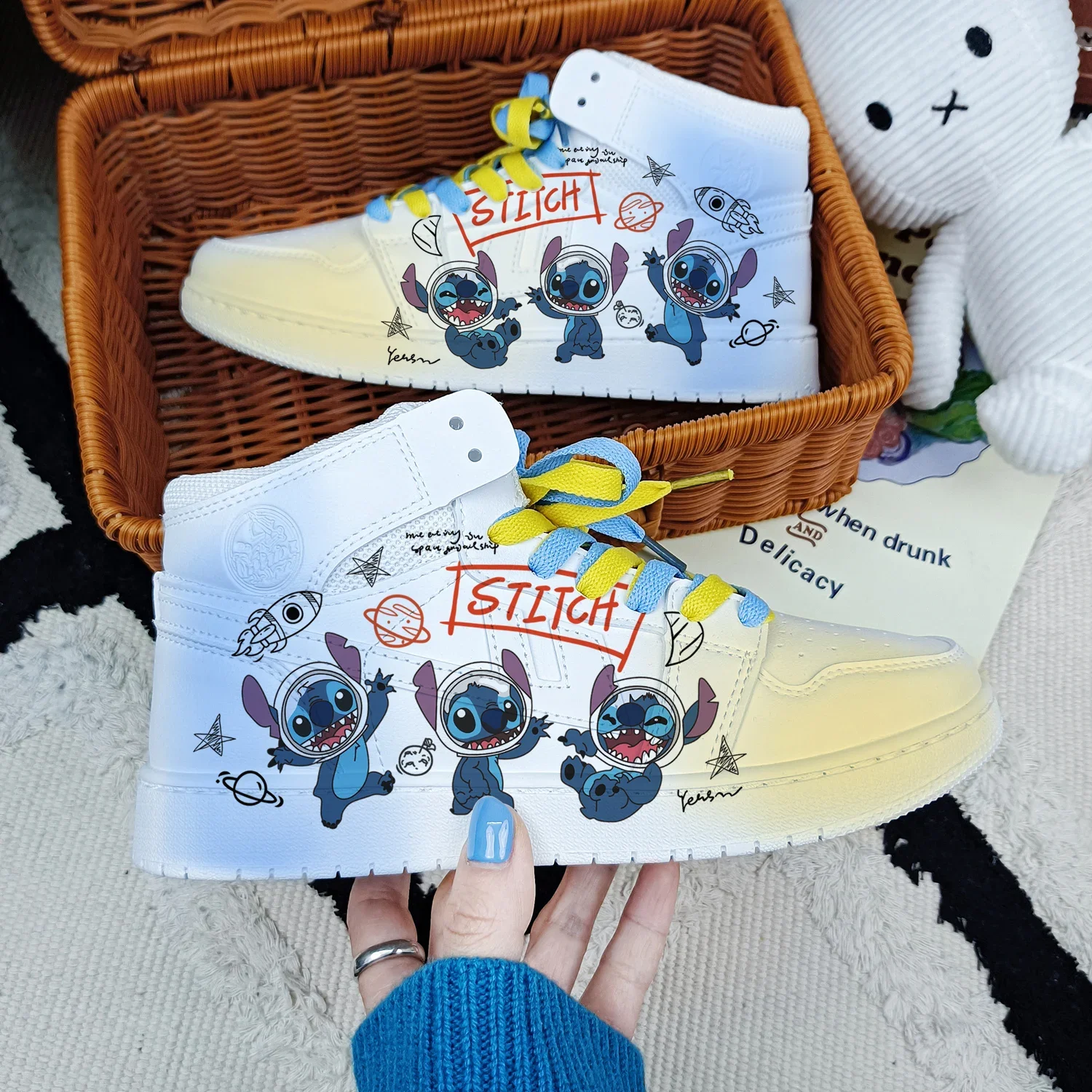 New Disney cartoon girls Stitch princess cute Casual shoes antiscivolo soft bottom scarpe sportive per regalo ragazza