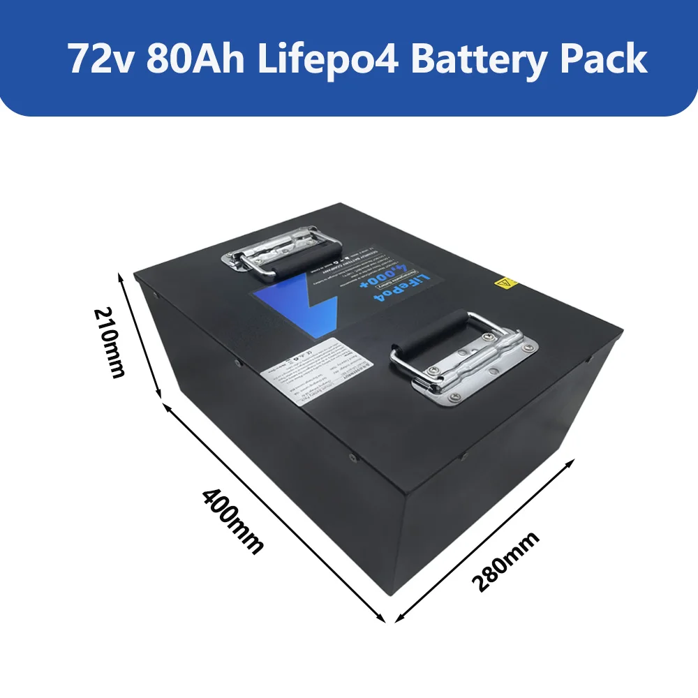 72V 80Ah lifepo4 With Charger 120A 170A 220A Lithium Iron Phosphate Battery Perfect For Quadricycle Tricycle Motorcycle